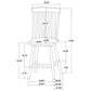 Andrews 5-piece Round Counter Dining Set Light Ash and Black
