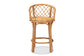 bali & pari Orchard Modern Bohemian Natural Brown Rattan Counter Stool