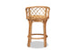 bali & pari Orchard Modern Bohemian Natural Brown Rattan Counter Stool