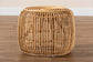 bali & pari Maverick Modern Bohemian Natural Brown Rattan End table