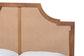 Baxton Studio Rodolfo Platform Bed - Mid-Century Modern Bed with Woven Rattan Headboard, King