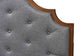 Baxton Studio Premala Classic and Traditional Grey Fabric and Walnut Brown Finished Wood King Size Headboard