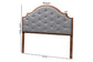 Baxton Studio Premala Classic and Traditional Grey Fabric and Walnut Brown Finished Wood King Size Headboard