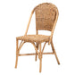 Juego de sillas de comedor de dos piezas de ratán natural bohemio moderno Neola