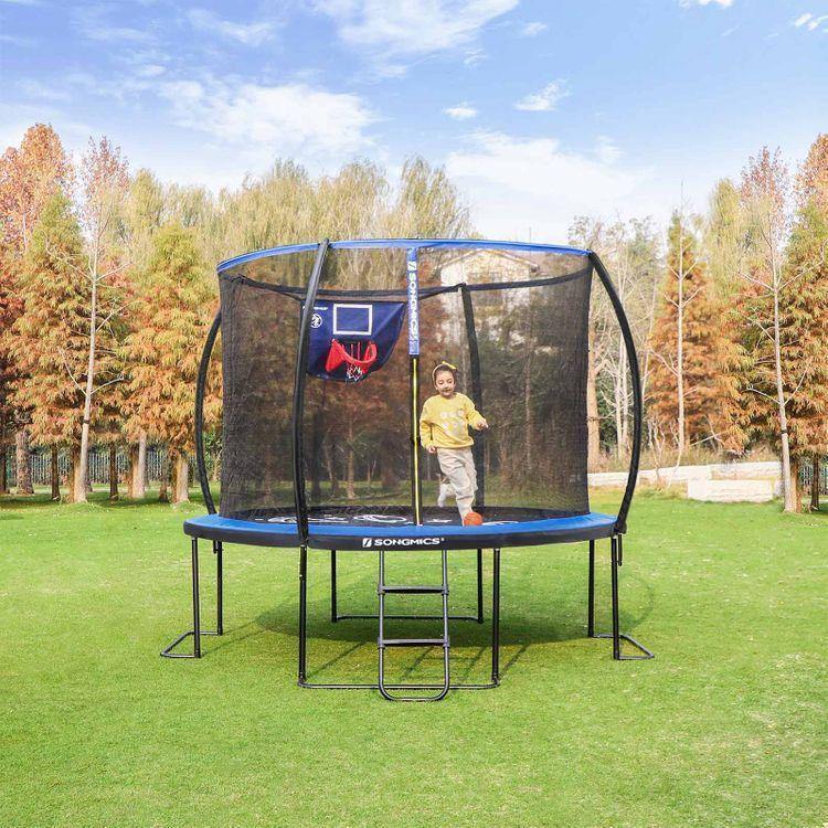 12FT Blue and Black Outdoor Trampoline FredCo
