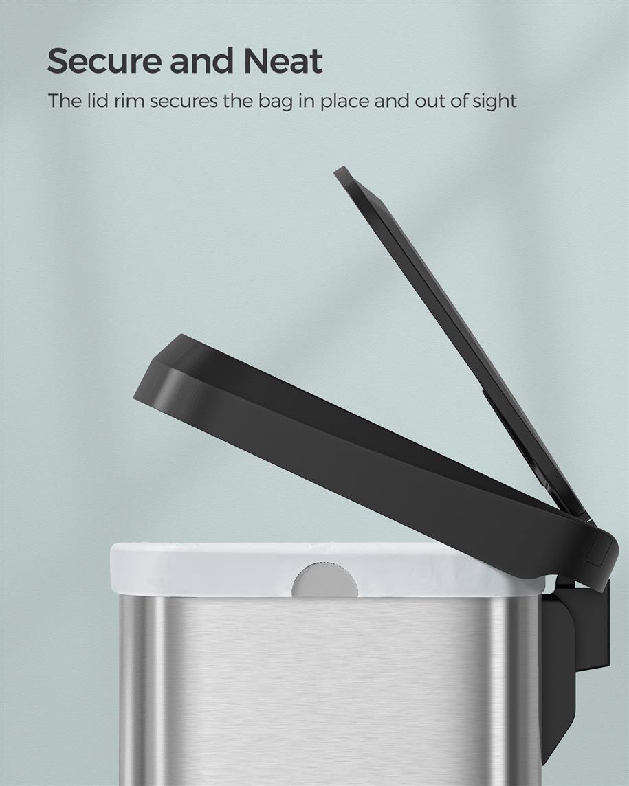 13-Gallon Stainless Steel Trash Can FredCo