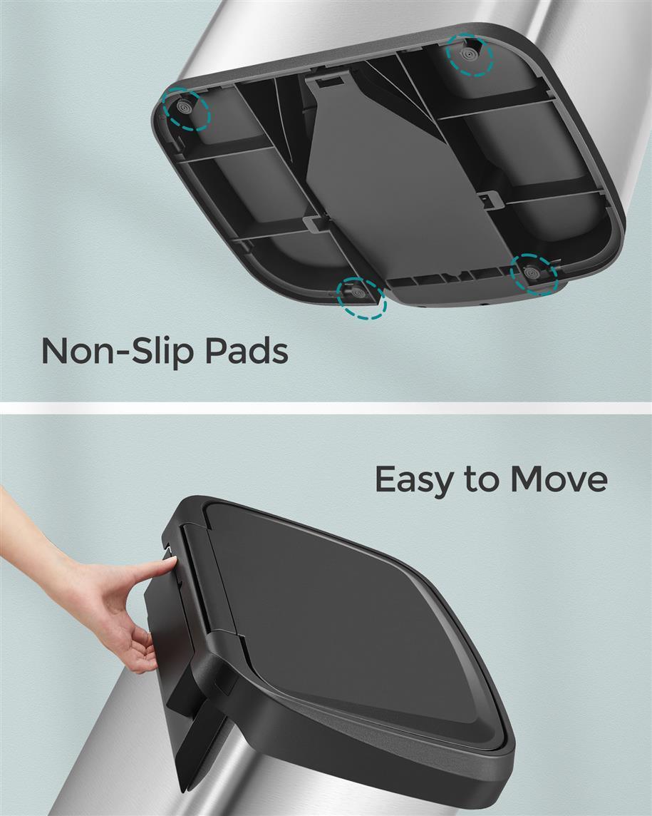 13-Gallon Stainless Steel Trash Can FredCo