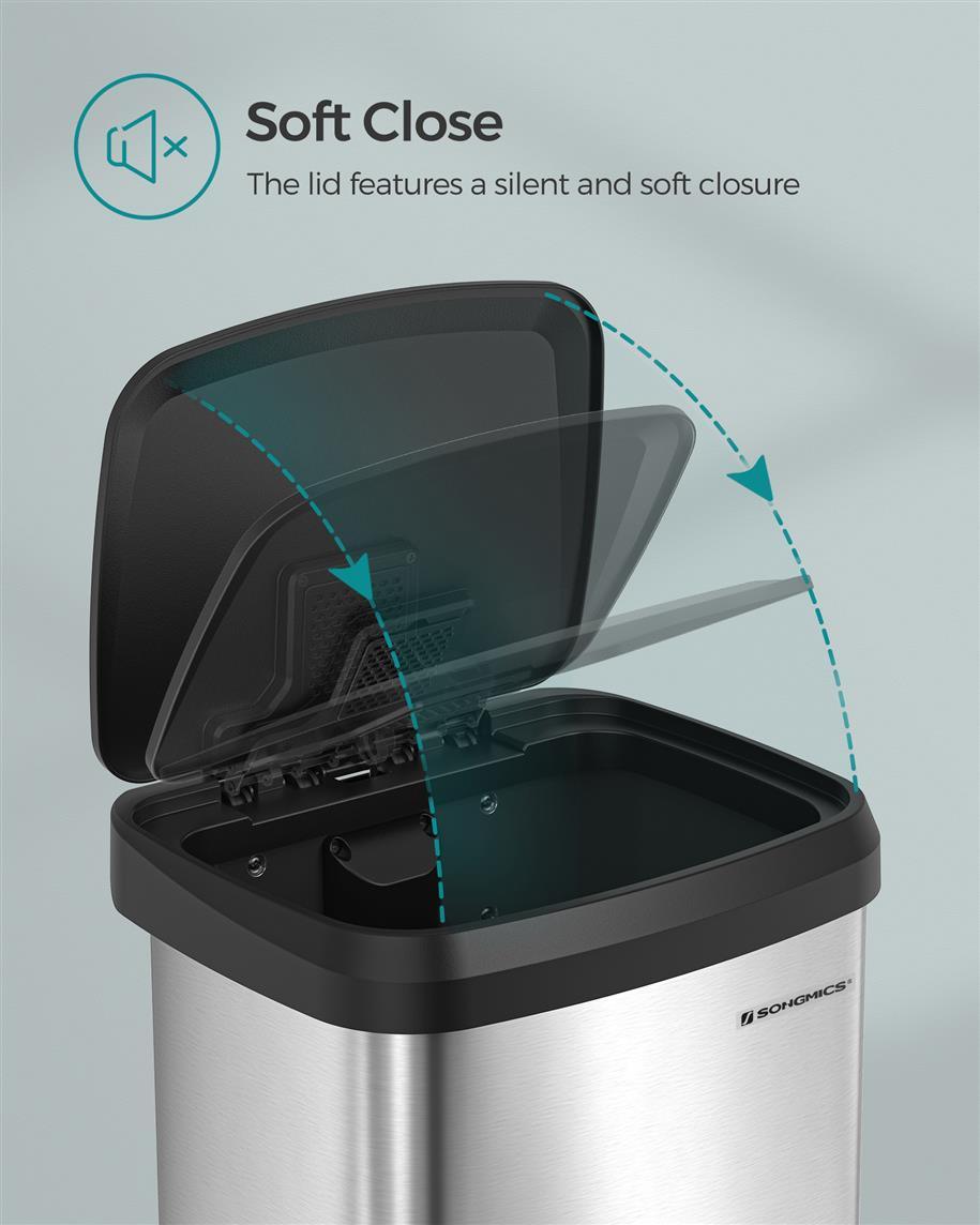 13-Gallon Stainless Steel Trash Can FredCo