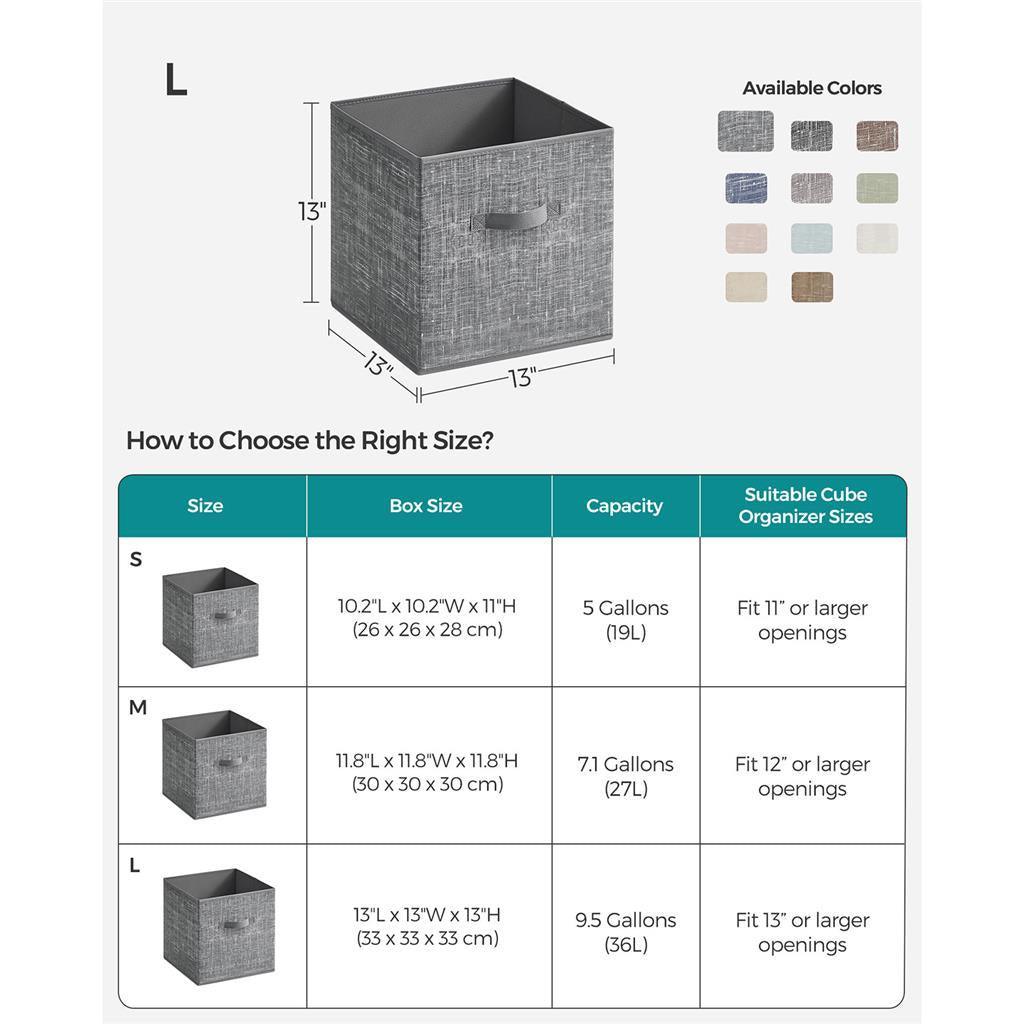 13-Inch Non-Woven Fabric Bins FredCo
