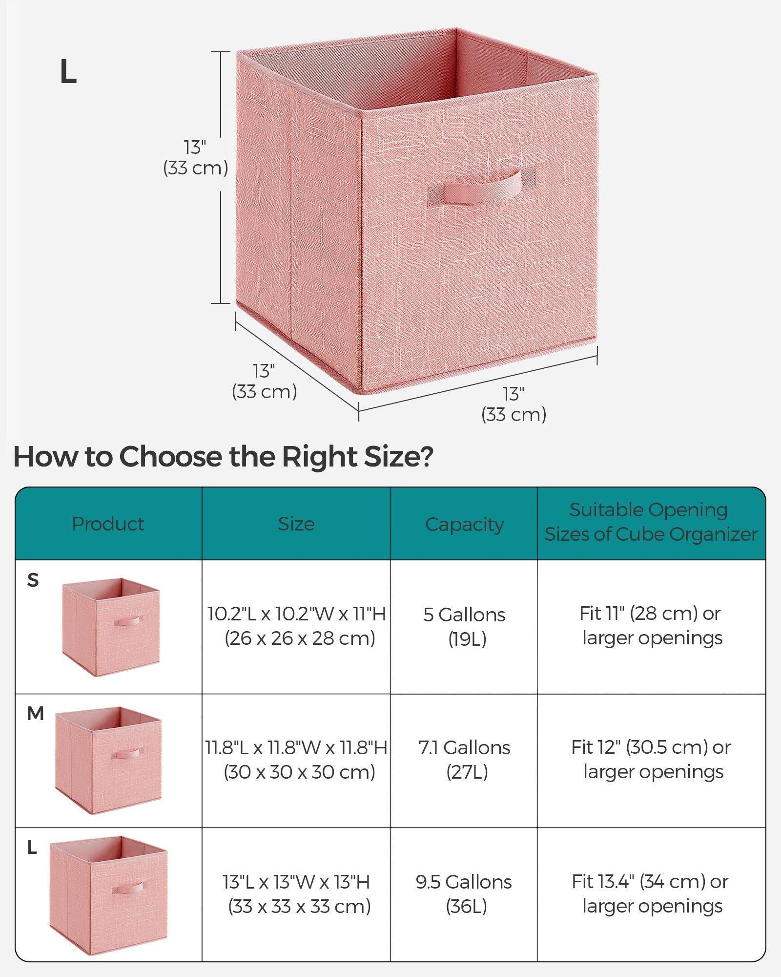 13-Inch Non-Woven Fabric Bins with Double Handles Jelly Pink FredCo