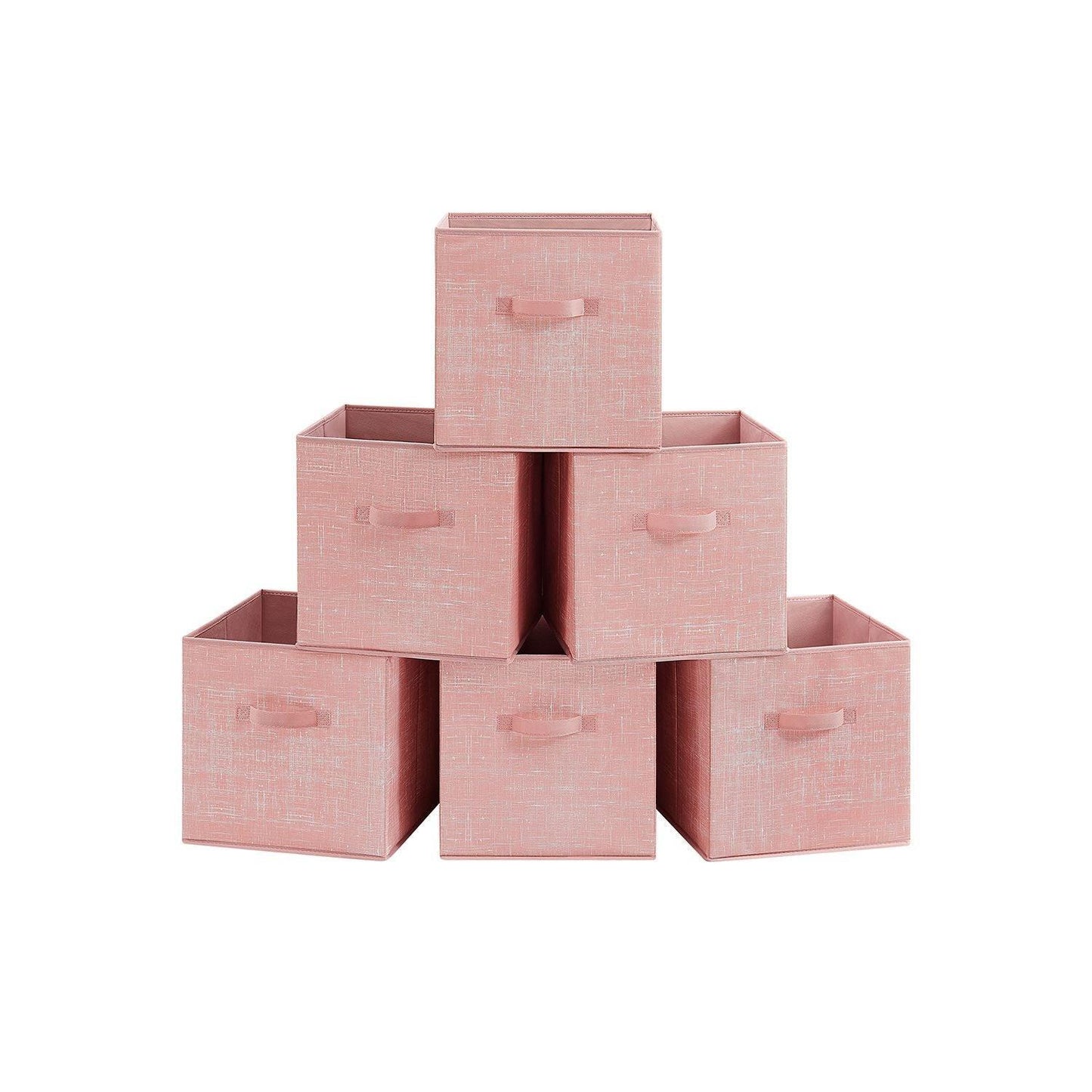 13-Inch Non-Woven Fabric Bins with Double Handles Jelly Pink FredCo