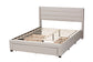 Baxton Studio Braylon Mid-Century Modern Transitional Beige Fabric and Dark Brown Finished Wood Full Size 3-Drawer Storage Platform Bed