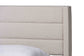 Baxton Studio Braylon Mid-Century Modern Transitional Beige Fabric and Dark Brown Finished Wood Full Size 3-Drawer Storage Platform Bed