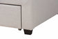 Baxton Studio Braylon Mid-Century Modern Transitional Beige Fabric and Dark Brown Finished Wood Queen Size 3-Drawer Storage Platform Bed