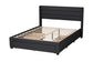 Baxton Studio Braylon Mid-Century Modern Transitional Charcoal Grey Fabric and Dark Brown Finished Wood Full Size 3-Drawer Storage Platform Bed