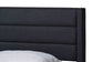 Baxton Studio Braylon Mid-Century Modern Transitional Charcoal Grey Fabric and Dark Brown Finished Wood Full Size 3-Drawer Storage Platform Bed