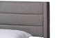 Baxton Studio Braylon Mid-Century Modern Transitional Light Grey Fabric and Dark Brown Finished Wood Queen Size 3-Drawer Storage Platform Bed