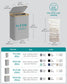 130L 2-Section Large Laundry Hamper Dove Gray FredCo