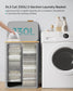 130L 2-Section Large Laundry Hamper Dove Gray FredCo