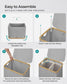 130L 2-Section Large Laundry Hamper Dove Gray FredCo