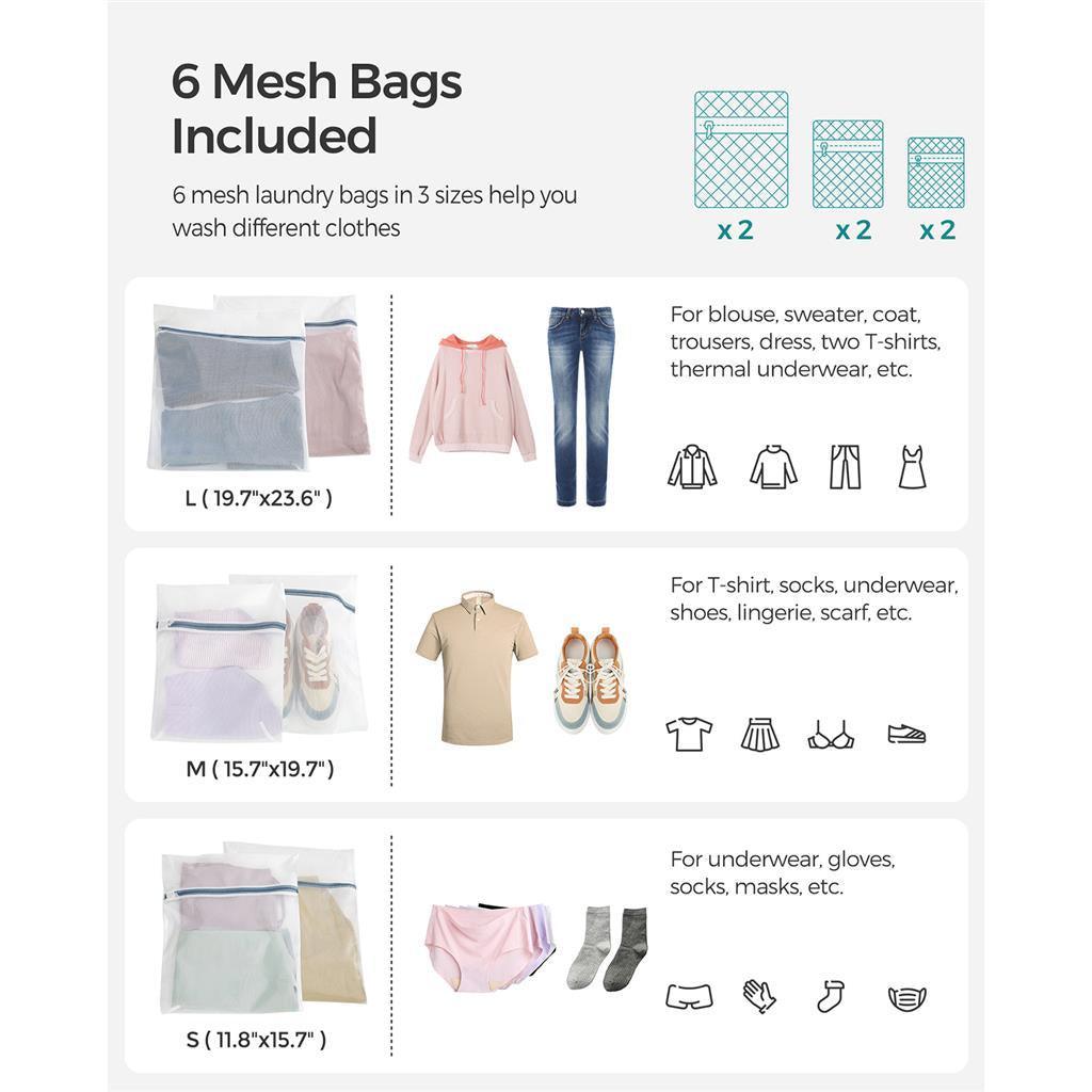 130L Clothes Hamper with Removable Liner Bags FredCo