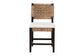 Alise Modern Bohemian Dark Brown Mahogany Wood and Banana Fiber Dining Chair
