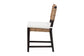 Alise Modern Bohemian Dark Brown Mahogany Wood and Banana Fiber Dining Chair