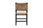 Alise Modern Bohemian Dark Brown Mahogany Wood and Banana Fiber Dining Chair