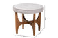 Baxton Studio Theo Japandi Greyish Beige Fabric and Walnut Brown Finished Wood Ottoman Footstool