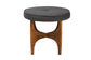 Baxton Studio Theo Japandi Dark Grey Fabric and Walnut Brown Finished Wood Ottoman Footstool
