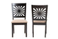 Baxton Studio Olympia Modern Beige Fabric and Espresso Brown Finished Wood 2-Piece Dining Chair Set
