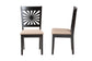 Baxton Studio Olympia Modern Beige Fabric and Espresso Brown Finished Wood 2-Piece Dining Chair Set