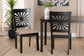 Baxton Studio Olympia Modern Beige Fabric and Espresso Brown Finished Wood 2-Piece Dining Chair Set