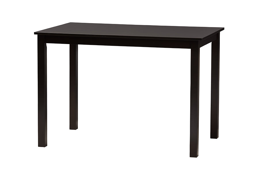 Baxton Studio Olympia Modern Beige Fabric and Espresso Brown Finished Wood 5-Piece Dining Set