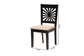 Baxton Studio Olympia Modern Beige Fabric and Espresso Brown Finished Wood 2-Piece Dining Chair Set