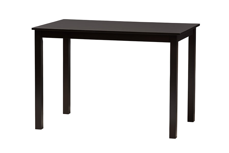 Baxton Studio Genesis Modern Beige Fabric and Dark Brown Finished Wood 5-Piece Dining Set