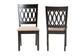 Baxton Studio Florencia Modern Beige Fabric and Espresso Brown Finished Wood 2-Piece Dining Chair Set