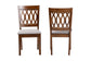 Baxton Studio Florencia Modern Grey Fabric and Walnut Brown Finished Wood 2-Piece Dining Chair Set