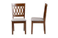 Baxton Studio Florencia Modern Grey Fabric and Walnut Brown Finished Wood 2-Piece Dining Chair Set