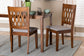 Baxton Studio Florencia Modern Grey Fabric and Walnut Brown Finished Wood 2-Piece Dining Chair Set