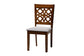 Baxton Studio Abigail Modern Grey Fabric and Walnut Brown Finished Wood 6-Piece Dining Set