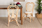 bali & pari Jerica Modern Bohemian Natural Brown Rattan Dining Chair