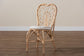 bali & pari Jerica Modern Bohemian Natural Brown Rattan Dining Chair