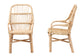 bali & pari Sumatera Modern Bohemian Natural Brown Rattan 2-Piece Dining Chair Set