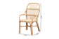 bali & pari Sumatera Modern Bohemian Natural Brown Rattan 2-Piece Dining Chair Set