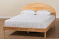 Baxton Studio Denton Japandi Natural Brown Finished Wood Queen Size Platform Bed