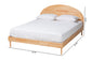 Baxton Studio Denton Japandi Natural Brown Finished Wood Queen Size Platform Bed