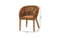 bali & pari Mario Modern Bohemian Natural Brown Finished Teak Wood and Rattan 2-Piece Dining Chair Set