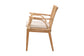 bali & pari Storsel Modern Bohemian Natural Brown Finished Teak Wood and Rattan Dining Chair