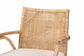 bali & pari Storsel Modern Bohemian Natural Brown Finished Teak Wood and Rattan Dining Chair